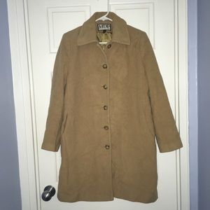 MDP New York tan/camel wool peacoat, 6